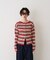 ストライプ組織2WAYニット/カーディガン