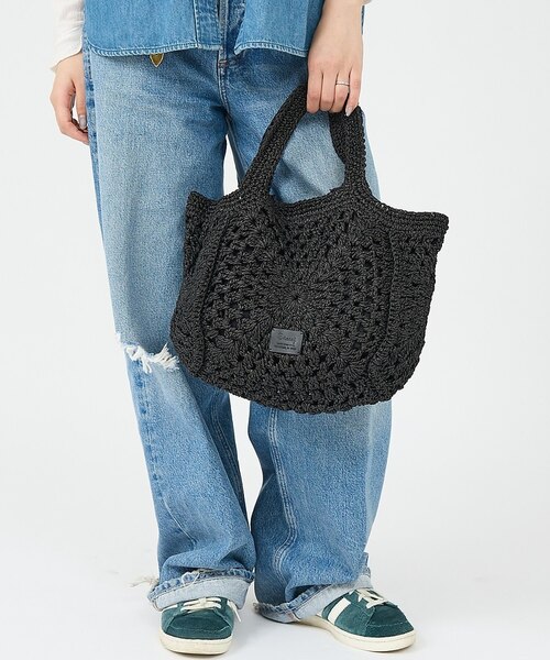 Swaraj /スワラージ】手編みペーパーラフィアトートBAG/トートバッグ