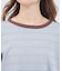 【Le Melange/ル・メランジュ】マルチボーダーTee/8分袖/クルーネッ