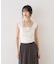 テンセルコットン総針スクエアネックニットタンク