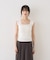 テンセルコットン総針スクエアネックニットタンク