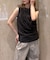 【接触冷感】【UVカット】【一部店舗限定】ドレープギャザーノースリーブカットソー