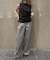【接触冷感】【UVカット】【一部店舗限定】ドレープギャザーノースリーブカットソー