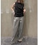 【接触冷感】【UVカット】【一部店舗限定】ドレープギャザーノースリーブカットソー