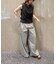 【接触冷感】【UVカット】【一部店舗限定】ドレープギャザーノースリーブカットソー