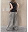 【接触冷感】【UVカット】【一部店舗限定】ドレープギャザーノースリーブカットソー