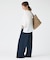 【人気追加】【3サイズ展開】リネンタッチベルト付きハイウエストパンツ