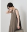【2サイズ展開】【定番人気】麻混ノースリーブVネックワンピース/ポケット付き/コ