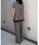 【2点セット/WEB限定】カルゼヴィンテージセットアップ/スキッパー裾レースブラ