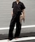 【一部店舗 / WEB限定】Vネックレーヨンコンビネゾン / オールインワン /