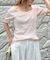 【一部店舗 / WEB限定】ハーフスリーブドレープリブニット