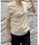【一部店舗 / WEB限定】ハーフスリーブドレープリブニット