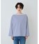 ボーダーボートネックカットソー/ロングスリーブTシャツ