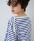 ボーダーボートネックカットソー/ロングスリーブTシャツ