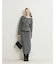 【セットアップ対応】ウール混タイトニットスカート/ウエストゴム