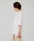 【three dots】シルキーペーパーコットンT