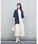 【接触冷感】ナチュラルシャンブレーフレアーパンツ