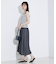 【接触冷感】ナチュラルシャンブレーフレアーパンツ