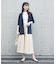 【接触冷感】ナチュラルシャンブレーフレアーパンツ