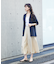 【接触冷感】ナチュラルシャンブレーフレアーパンツ