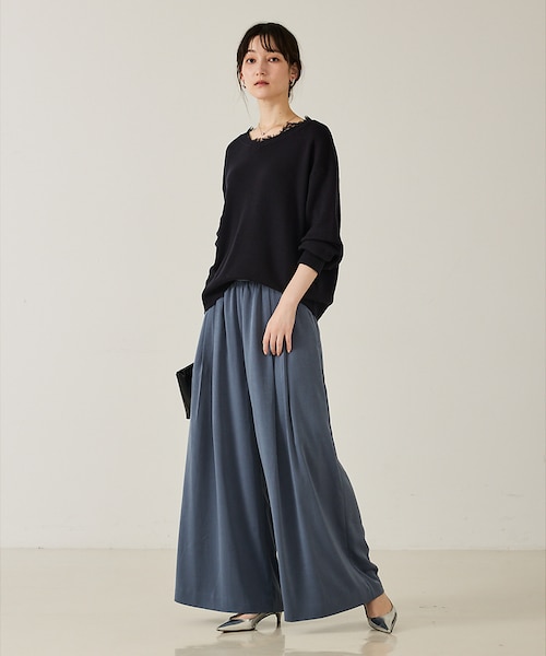 ピーチサテンフレアーパンツ｜カリテの通販｜&mall（アンドモール