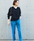 【ブルー】ダブルクロスセンタープレスパンツ