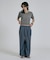 カラーポリリネンVネックニット