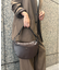 Mois/レザーハーフMOONショルダー