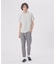 【ノンストレス】COTTON LYCRA 圧着 クルーネック 半袖 ボーダーTシ