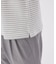 【ノンストレス】COTTON LYCRA 圧着 クルーネック 半袖 ボーダーTシ