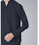【定番】ストレッチ ノーカラー Vネック シャツ