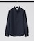 【定番】ストレッチ ノーカラー Vネック シャツ
