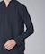 【定番】ストレッチ ノーカラー Vネック シャツ