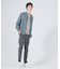 【定番】ストレッチ ノーカラー Vネック シャツ