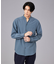 【定番】ストレッチ ノーカラー Vネック シャツ