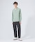 【定番】ストレッチ ノーカラー Vネック シャツ