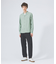 【定番】ストレッチ ノーカラー Vネック シャツ