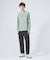 【定番】ストレッチ ノーカラー Vネック シャツ