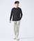 【ノンストレス】定番 / COTTON LYCRA 圧着 クルーネック 長袖 T