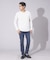 【ノンストレス】定番 / COTTON LYCRA 圧着 クルーネック 長袖 T