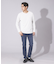 【ノンストレス】定番 / COTTON LYCRA 圧着 クルーネック 長袖 T