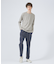 【ノンストレス】定番 / COTTON LYCRA 圧着 クルーネック 長袖 T