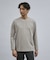 【ノンストレス】定番 / COTTON LYCRA 圧着 クルーネック 長袖 T