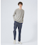 【ノンストレス】定番 / COTTON LYCRA 圧着 クルーネック 長袖 T