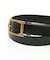 OILED LEATHER BLACK NARROW BELT