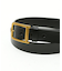 OILED LEATHER BLACK NARROW BELT