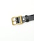 OILED LEATHER BLACK NARROW BELT