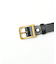 OILED LEATHER BLACK NARROW BELT