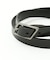 OILED LEATHER BLACK NARROW BELT