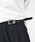 OILED LEATHER BLACK NARROW BELT